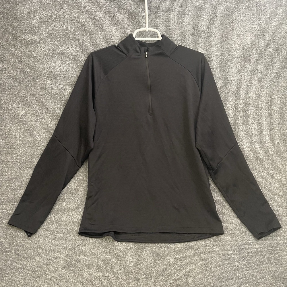 On Run On Cloud Climate Pullover Men's Sz L Blue 1/2 Zip Black